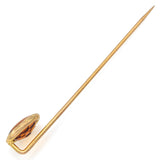 Antique MOORE & SON INC. 14K Yellow Gold 1.59 Ct Citrine Oval Stick Pin