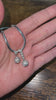 Estate Platinum 2.12 TCW Diamond Ball Pendant on 14K Gold Snake Chain Necklace