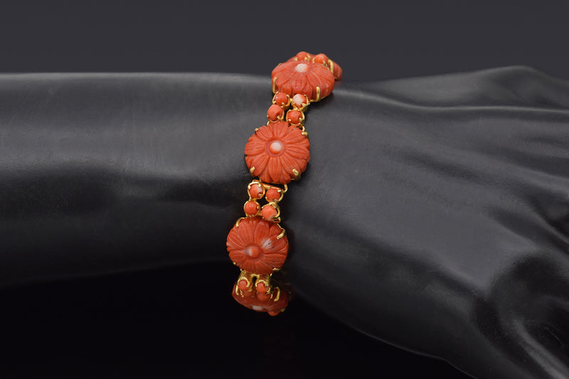 Rudraksha and Coral Combination Bracelet — Devshoppe