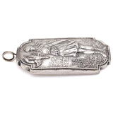 Vintage Henryk Winograd HW 999 Fine Silver Repoussé Hunter Woman Pendant