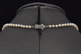 Antique Art Deco 10K White Gold Sea Pearl Beaded Strand Necklace