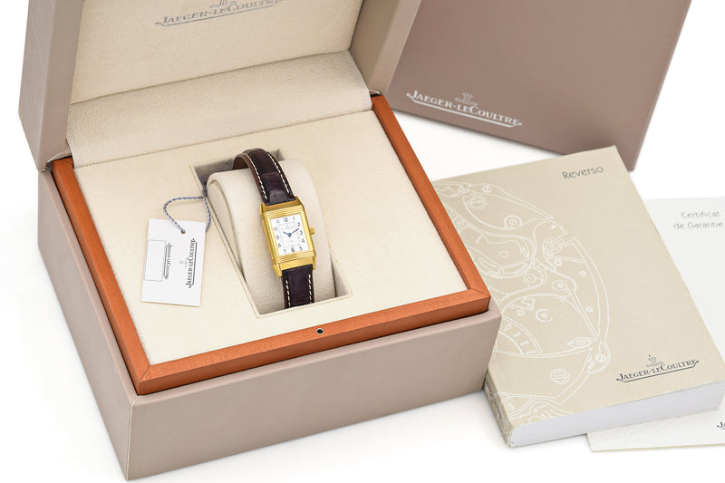 Jaeger LeCoultre Reverso 18K Gold Women s Watch Box Paper Ref