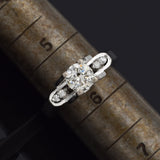 Vintage 14K White Gold 0.92 TCW Diamond Band Ring