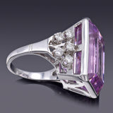 GIA Certified 14K Gold 30.50 Ct Kunzite & 0.80 TCW Diamond Cocktail Ring 13.21 Gr