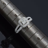 Estate 14K White Gold 1.34 TCW Diamond Band Ring + Box