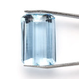 $8,568.75 IJA Appraised 13.71 Ct Blue Emerald Cut Aquamarine 18.2x12.17x7.88 mm