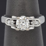 Vintage 14K White Gold 0.92 TCW Diamond Band Ring