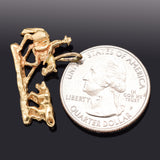 Vintage 14K Yellow Gold Cattle-Herding Horse Charm Pendant 4.7 Grams