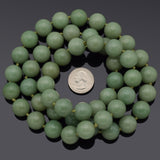 GIA Certified Vintage Natural Green Aventurine Beaded Strand Necklace 305.3G 34"