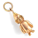 Vintage 14K Yellow Gold Elf Charm Pendant