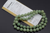 GIA Certified Vintage Natural Green Aventurine Beaded Strand Necklace 305.3G 34"