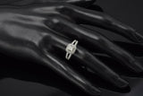 Estate 14K White Gold 1.34 TCW Diamond Band Ring + Box